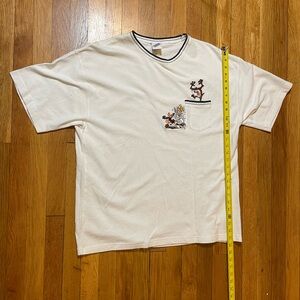 2001 Warner Bros embroidery pocket tee